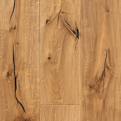 Wooden floor PURE MATT Rustic – striking – open cracks, black filler, more aged appearance, hand-crafted 4V edges.